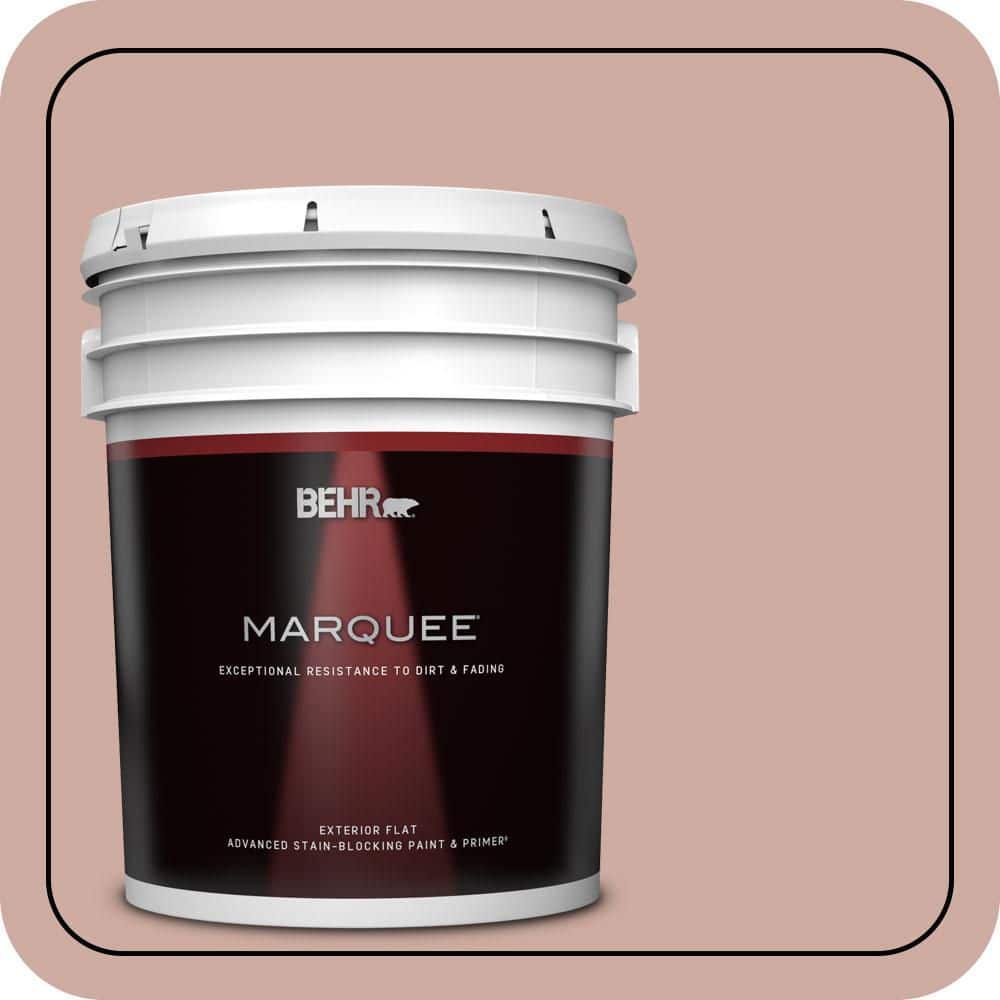 BEHR MARQUEE 5 gal. #MQ1-50 Art Deco Pink Flat Exterior Paint & Primer (1)