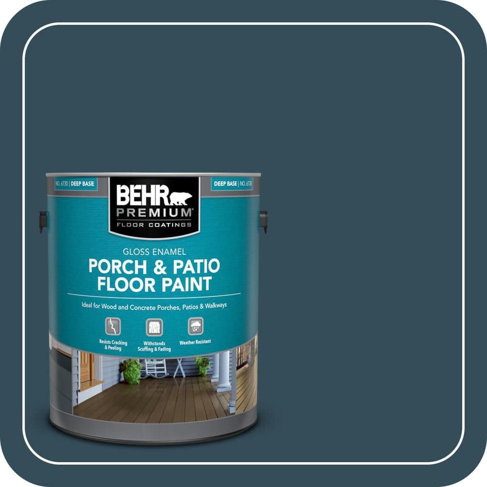 BEHR PREMIUM 1 gal. Home Decorators Collection #HDC-CL-28 Nocturne Blue Gloss Enamel Interior/Exterior Porch and Patio Floor Paint