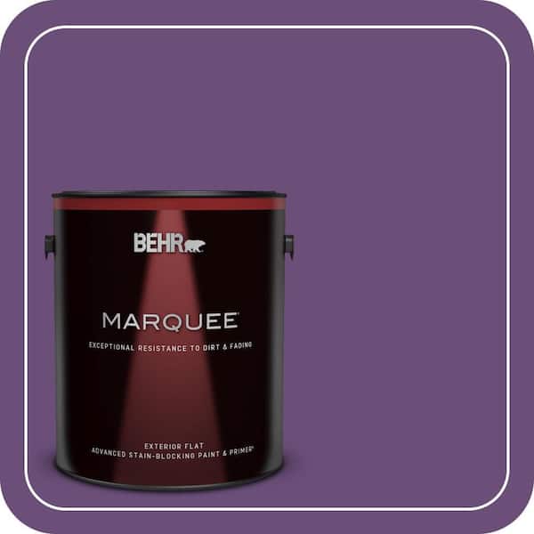 BEHR MARQUEE 1 gal. #660B-7 Exotic Purple Flat Exterior Paint & Primer (2)