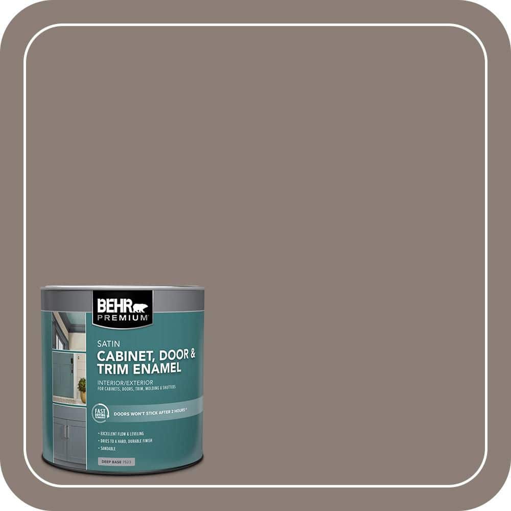 BEHR PREMIUM 1 qt. #HDC-NT-27B Wild Truffle Satin Enamel Interior/Exterior Cabinet, Door & Trim Paint