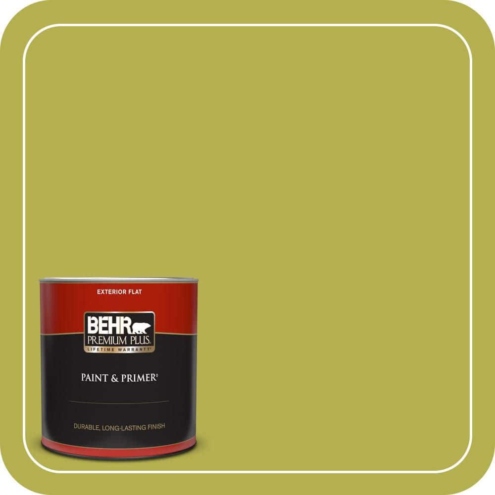 BEHR PREMIUM PLUS 1 qt. #P350-6 Laser Flat Exterior Paint & Primer