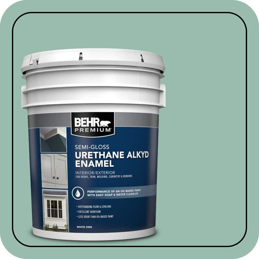 BEHR PREMIUM 5 gal. #M430-4 Sunstone Urethane Alkyd Semi-Gloss Enamel Interior/Exterior Paint
