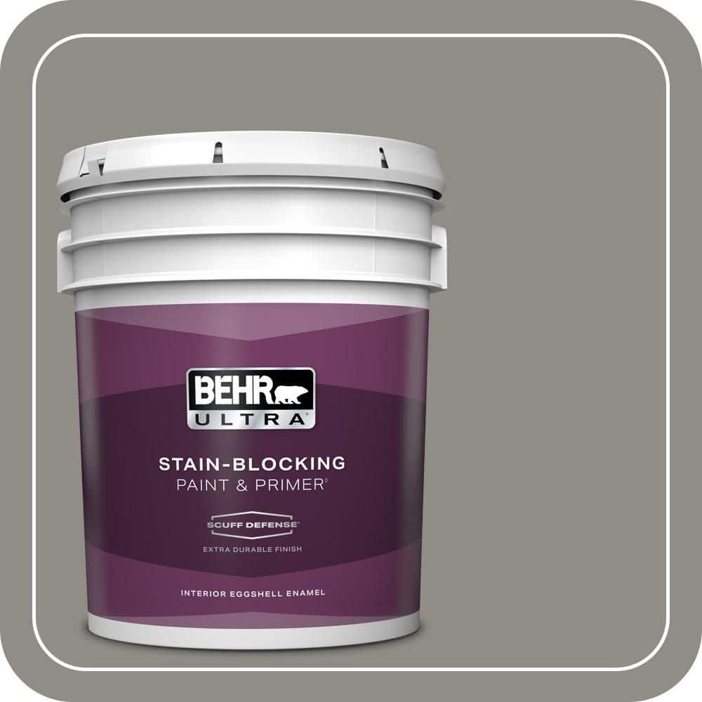 BEHR ULTRA 5 gal. #PPU24-08 Parador Stone Extra Durable Eggshell Enamel Interior Paint & Primer