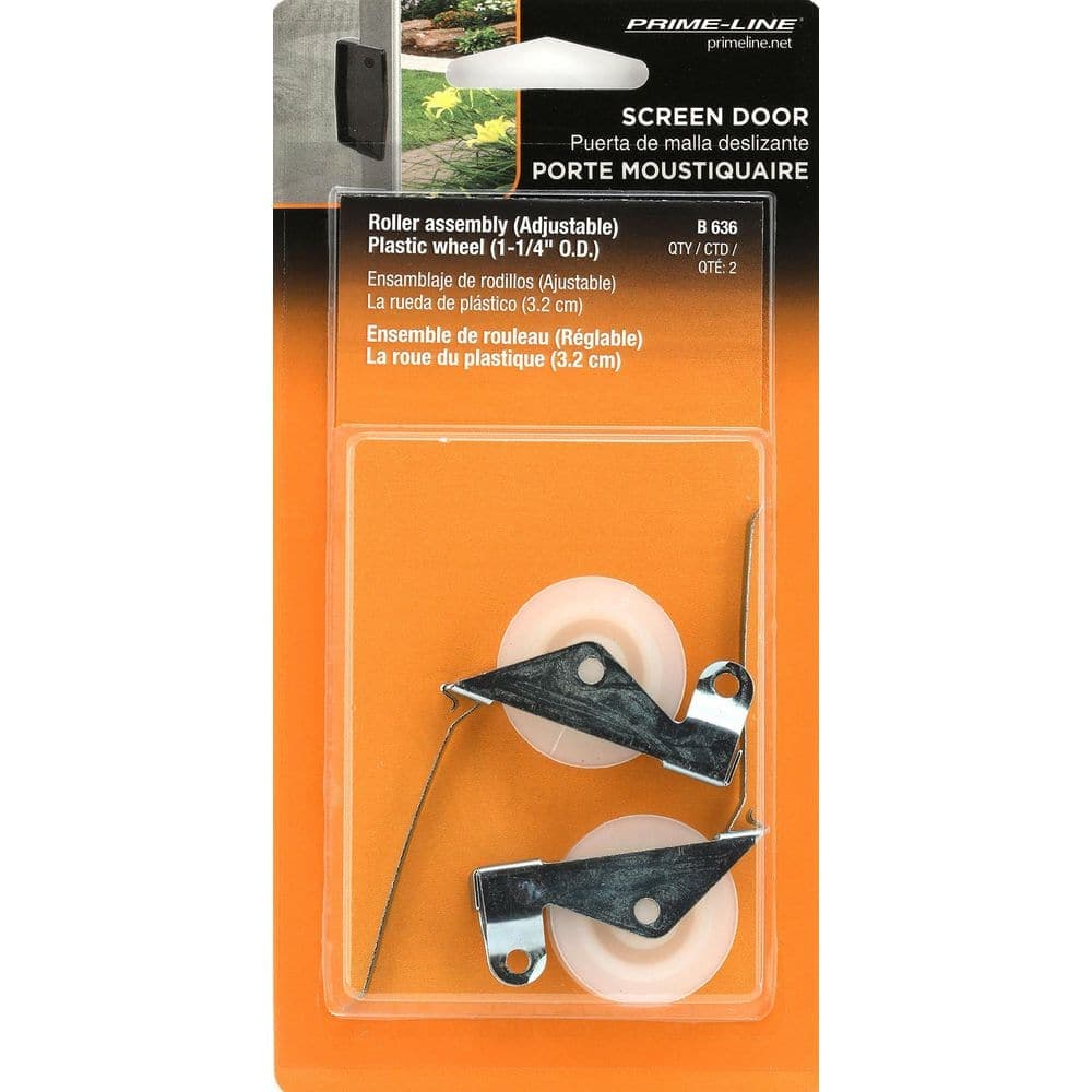 Prime-Line 1-1/4 in., Steel, Screen Door Tension Spring with Nylon Roller (3)