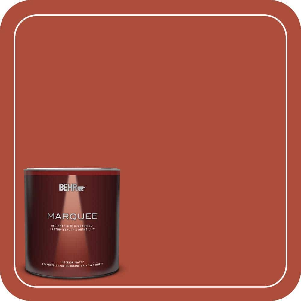 BEHR MARQUEE 1 qt. #MQ4-35 Torch Red One-Coat Hide Matte Interior Paint & Primer