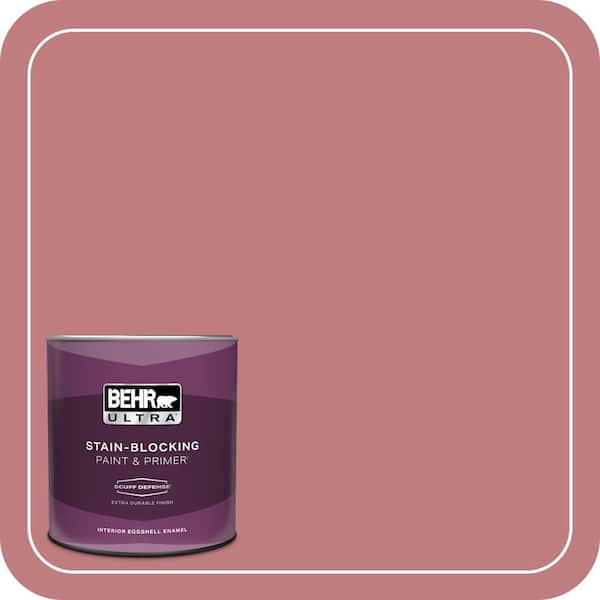BEHR ULTRA 1 qt. #MQ1-12 Chick Flick Extra Durable Eggshell Enamel Interior Paint & Primer (2)