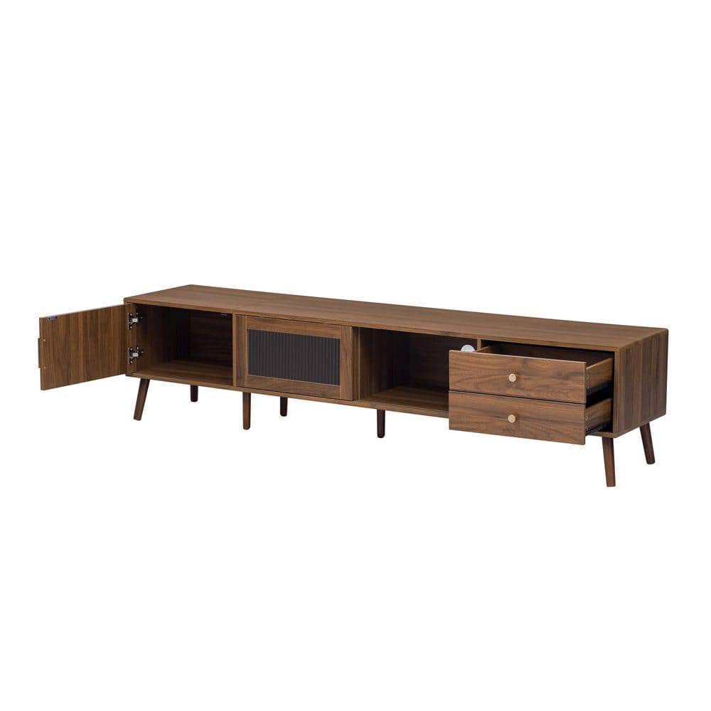 COWLOWN 76.7 in. W x 15.7 in. D x 17.9 in. H Bathroom Brown Linen Cabinet (1)