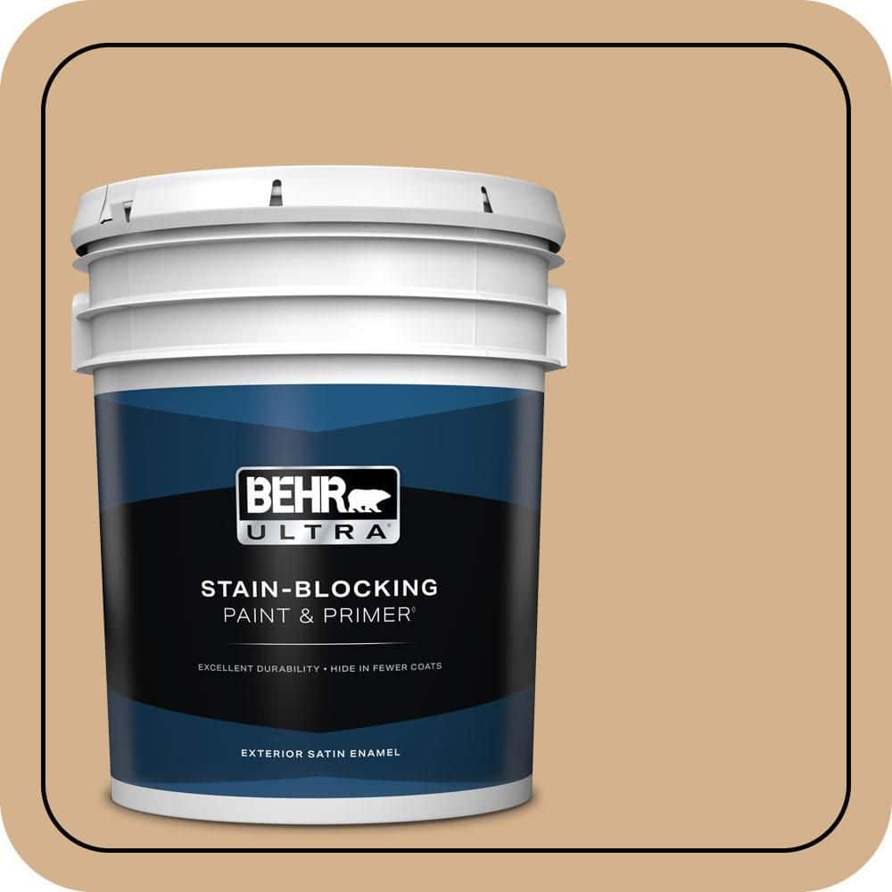 BEHR ULTRA 5 gal. #S290-4 Summerwood Satin Enamel Exterior Paint & Primer