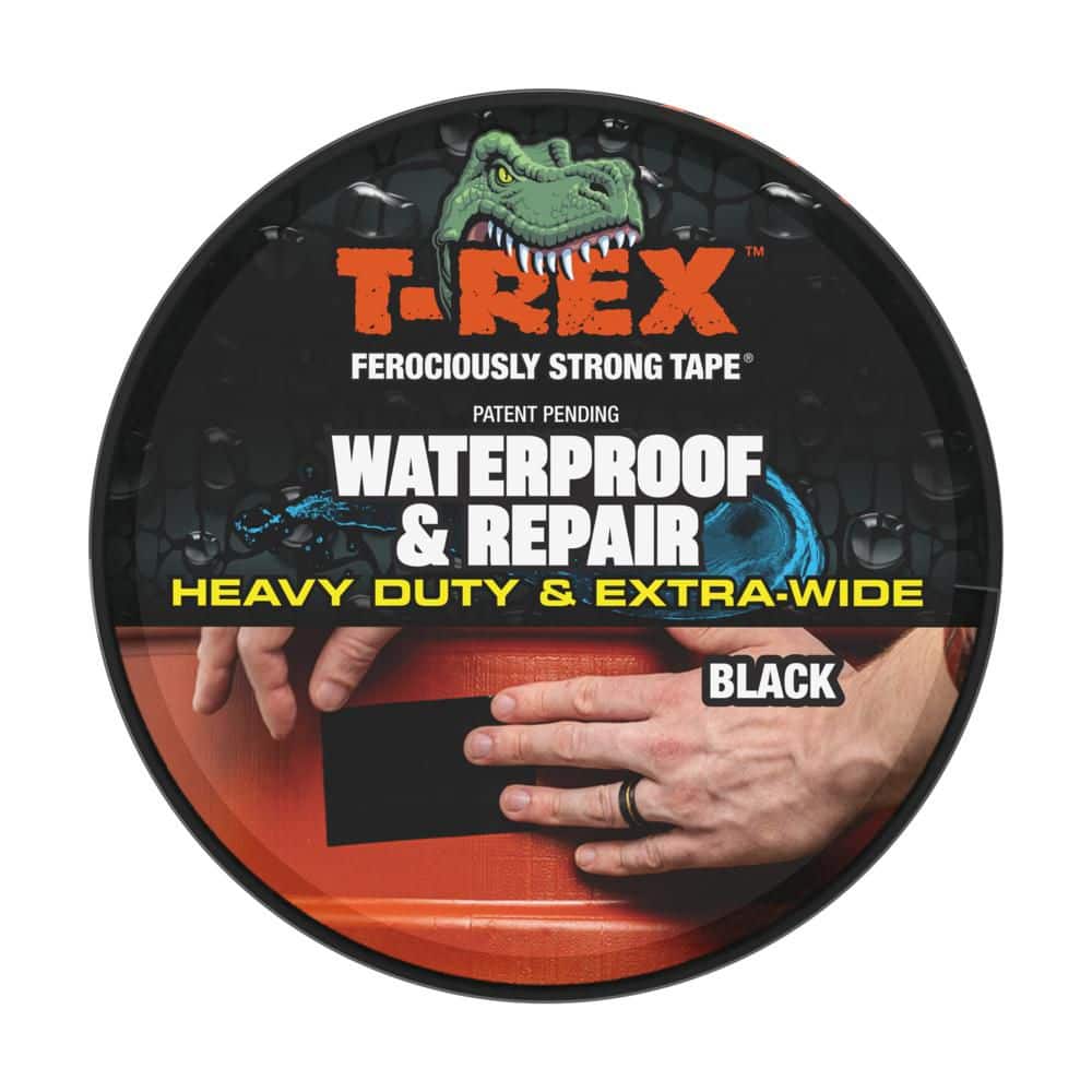 T-REX 4 in. x 3.3 yds. Black Waterproofing and Repair Heavy Duty Tape (4)