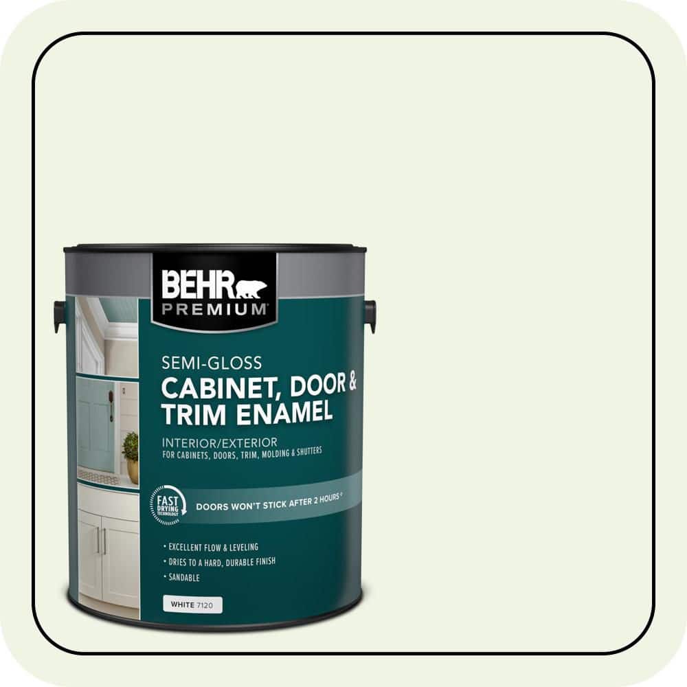 BEHR PREMIUM 1 gal. #M370-1 Fresh Dew Semi-Gloss Enamel Interior/Exterior Cabinet, Door & Trim Paint
