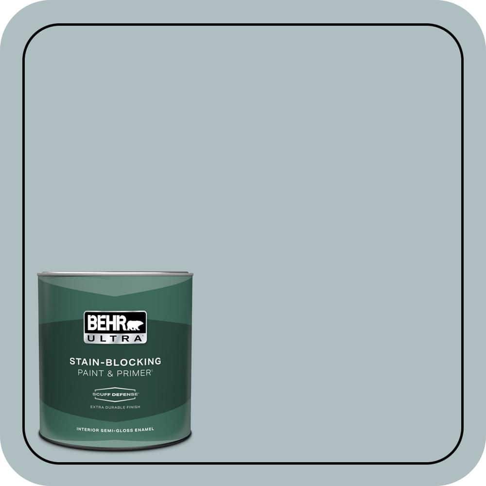 BEHR ULTRA 1 qt. #PMD-99 Arctic Ocean Extra Durable Semi-Gloss Enamel Interior Paint & Primer