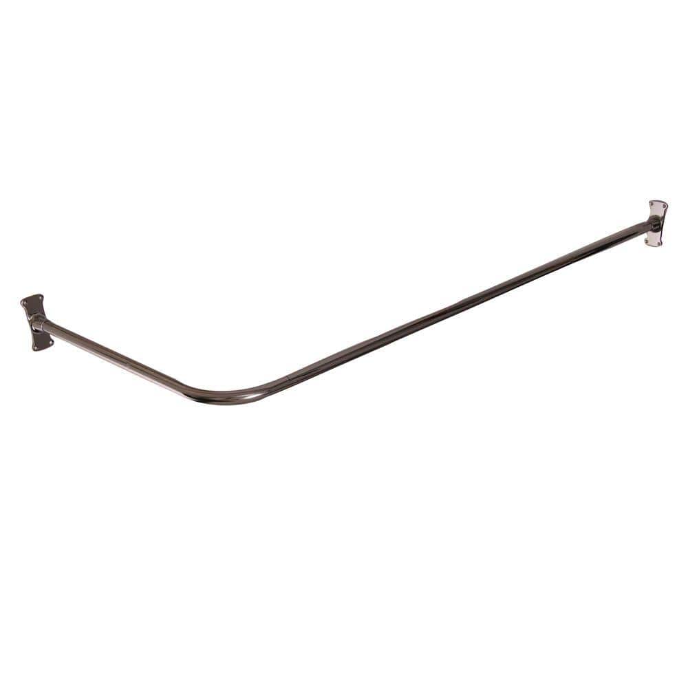 Barclay Products 36 in. Corner Shower Curtain Rod in Polished Chrome
