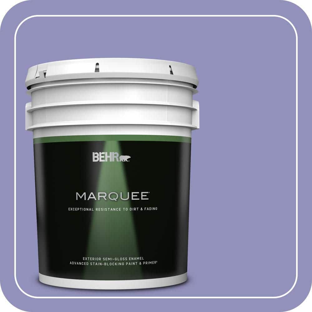 BEHR MARQUEE 5 gal. #PPU16-05 Lily of the Nile Semi-Gloss Enamel Exterior Paint & Primer