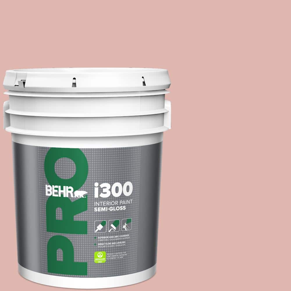 BEHR PRO 5 gal. #S160-2 Pink Quartz Semi-Gloss Interior Paint