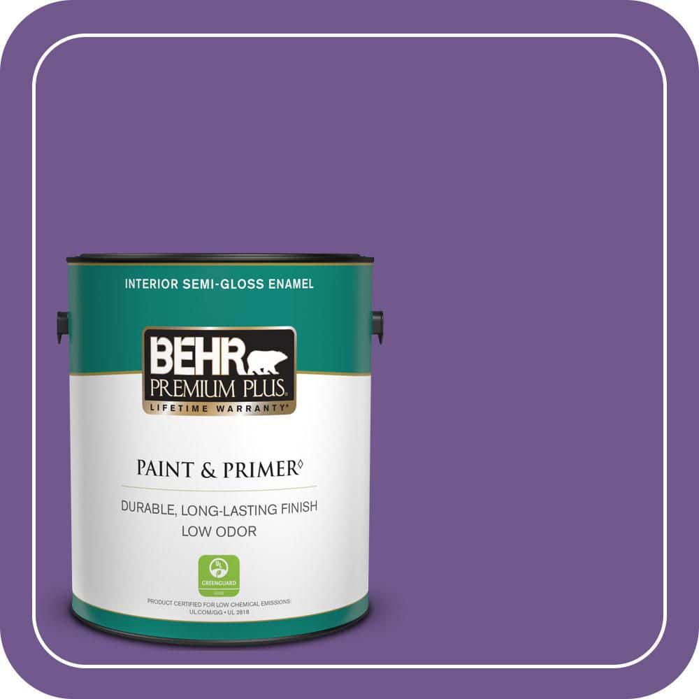 BEHR PREMIUM PLUS 1 gal. #P570-6 Classic Waltz Semi-Gloss Enamel Low Odor Interior Paint & Primer