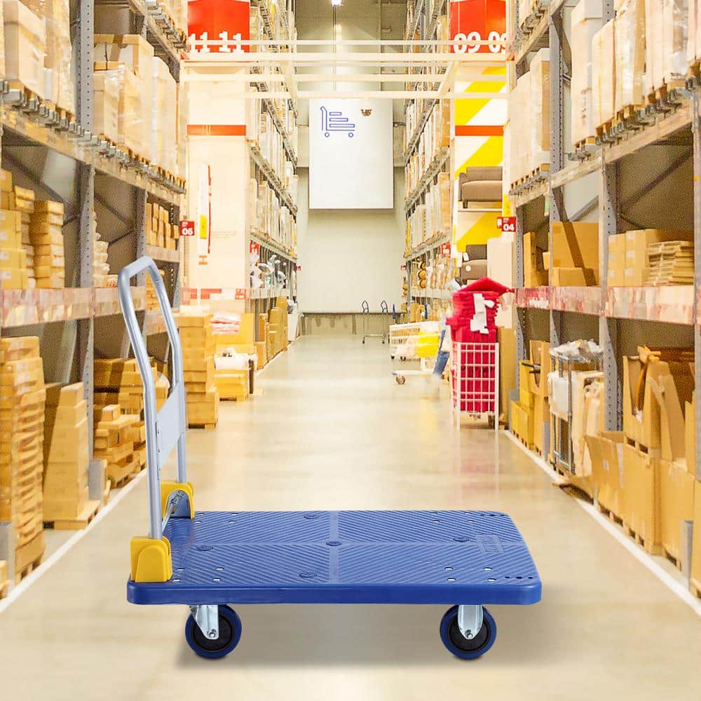 Siavonce Folding Platform Cart 880 lbs. Weight Capacity Hand Truck Moving Push Flatbed Dolly Cart for Warehouse and Home (2)
