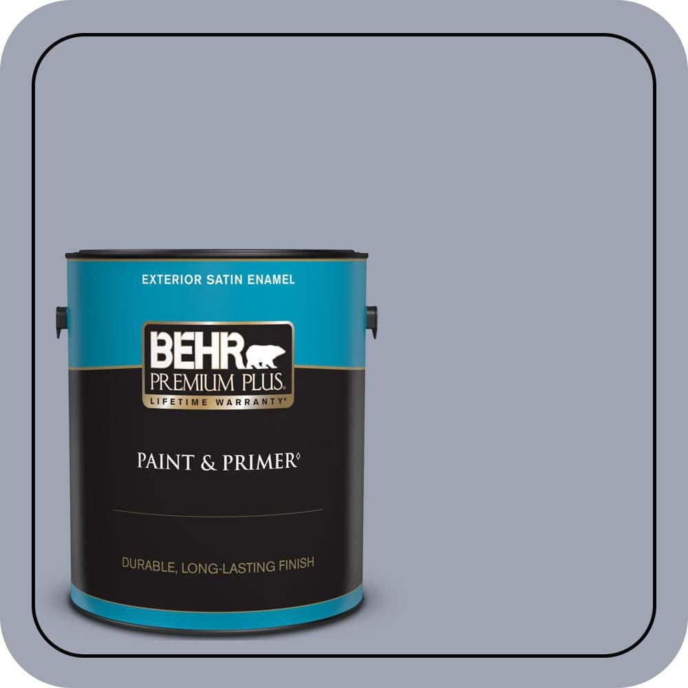 BEHR PREMIUM PLUS 1 gal. #PPU15-11 Great Falls Satin Enamel Exterior Paint & Primer