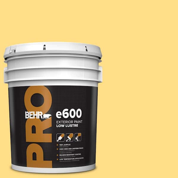 BEHR PRO 5 gal. #330B-5 Yellow Corn Low Luster Exterior Paint (2)