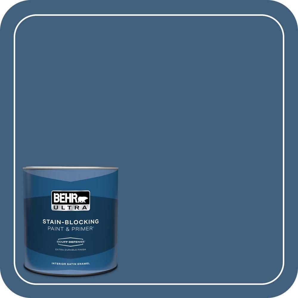 BEHR ULTRA 1 qt. #M510-6 Tidal Extra Durable Satin Enamel Interior Paint & Primer