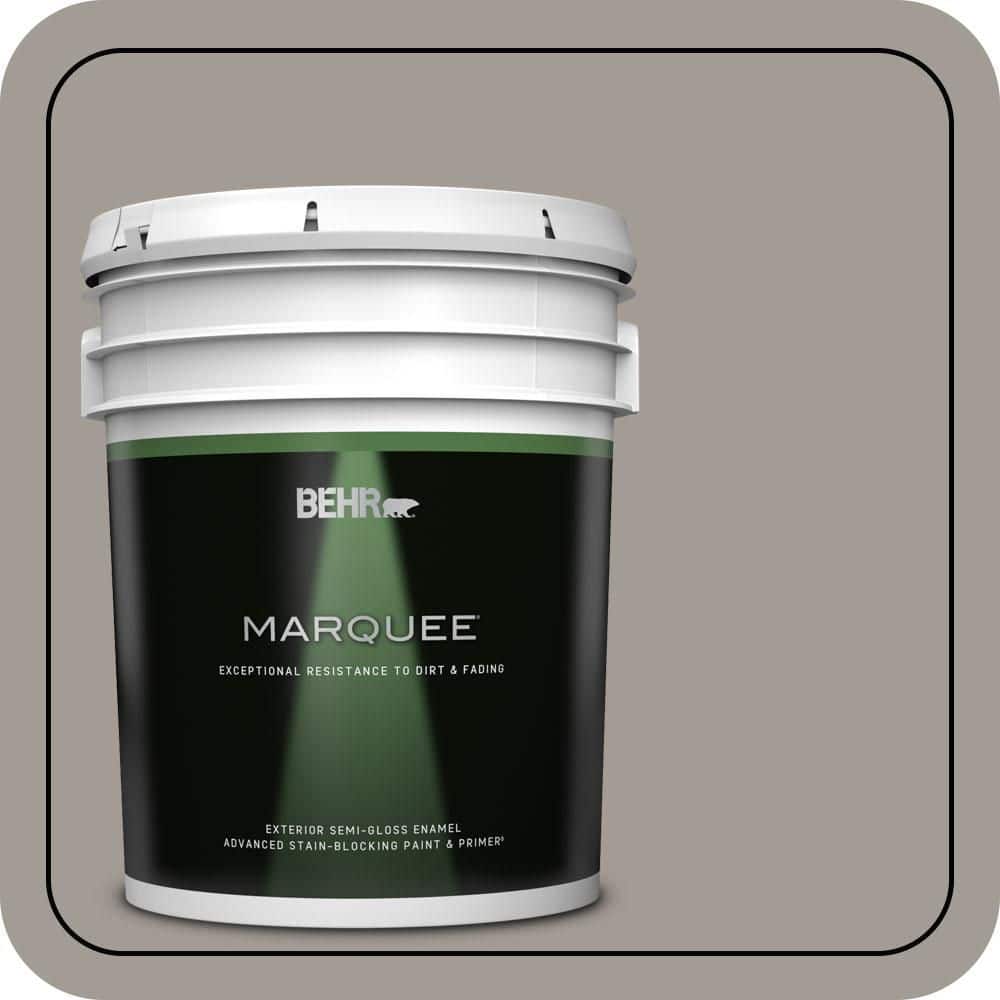 BEHR MARQUEE 5 gal. #PPU18-15 Fashion Gray Semi-Gloss Enamel Exterior Paint & Primer