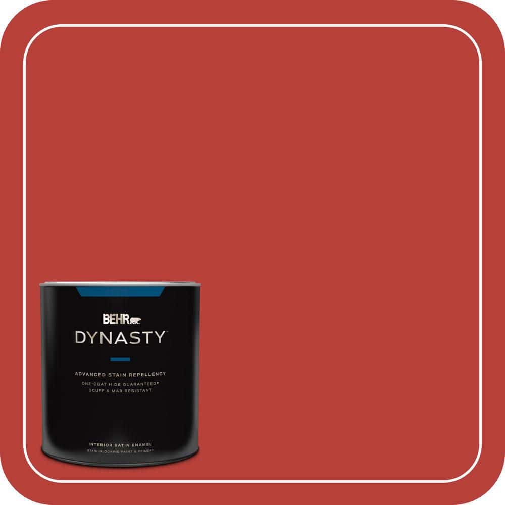 BEHR DYNASTY 1 qt. #PMD-85 Crimson Silk Satin Enamel Interior Stain-Blocking Paint & Primer