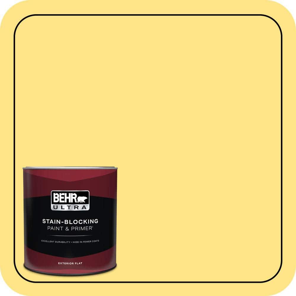 BEHR ULTRA 1 qt. #P300-5 Upbeat Flat Exterior Paint & Primer