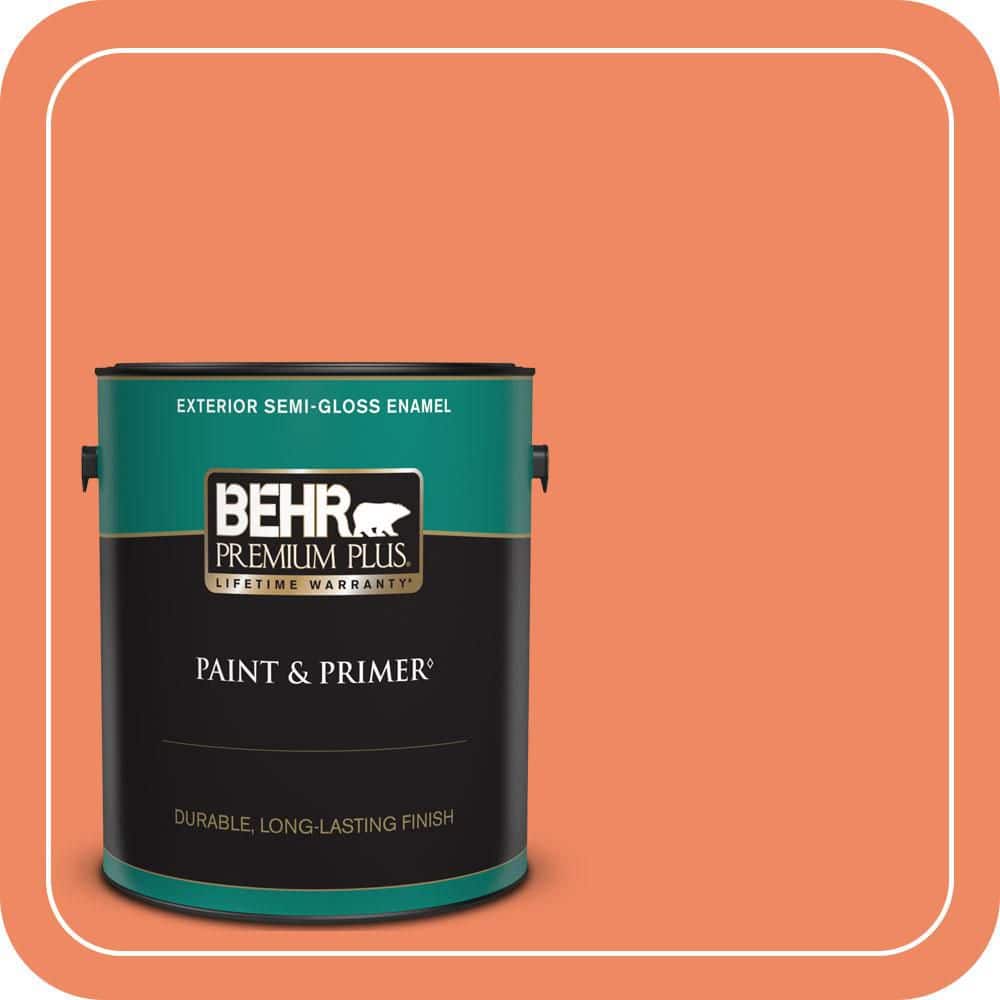 BEHR PREMIUM PLUS 1 gal. #P190-5 Orioles Semi-Gloss Enamel Exterior Paint & Primer