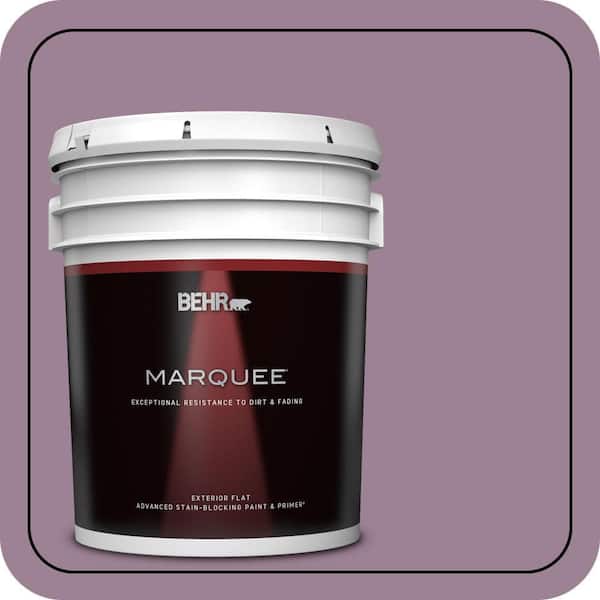 BEHR MARQUEE 5 gal. #S110-5 Garden Plum Flat Exterior Paint & Primer (2)