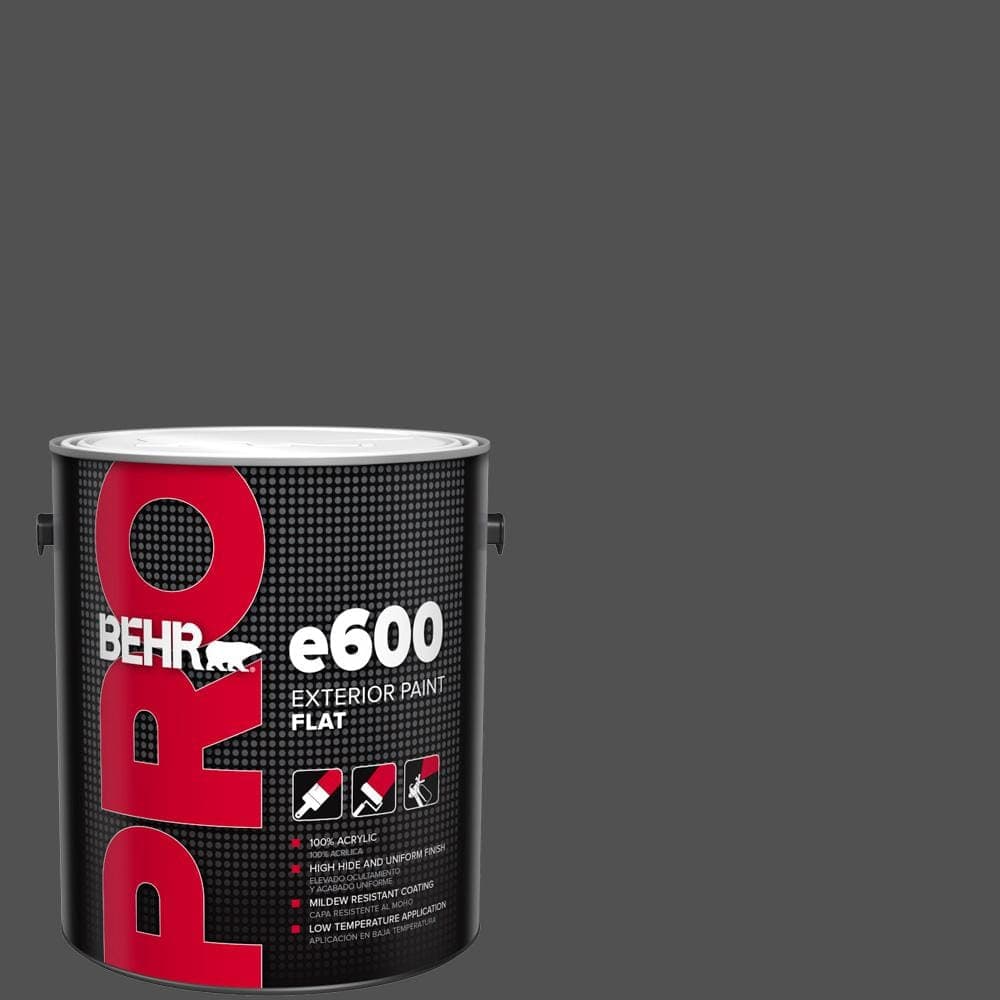 BEHR PRO 1 gal. #N460-7 Space Black Flat Exterior Paint