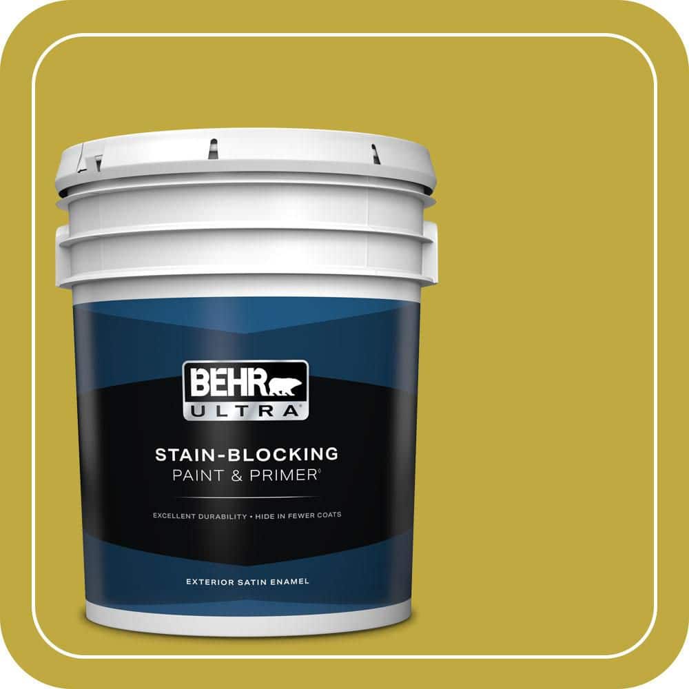 BEHR ULTRA 5 gal. #P330-6 Margarita Satin Enamel Exterior Paint & Primer