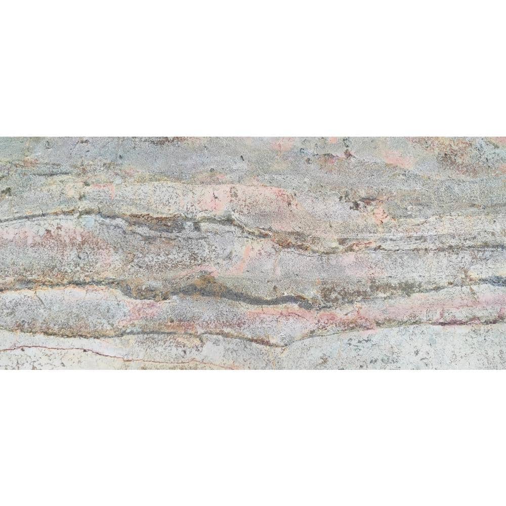 Dundee Deco Falkirk Johnstone 2/25 in. 2 ft. Peel and Stick Pink Stone Veneer Decorative Wall Paneling