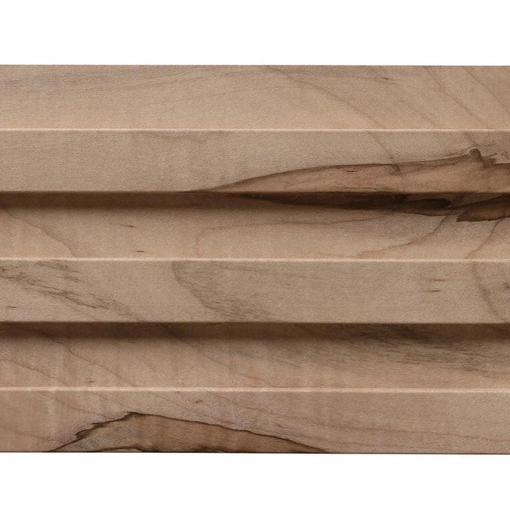 Ejoy 96 in. H x 5 in. W x 0.5 in. D 3 Grid Multi-Purpose Wood Accent Moulding Siding Board (Set of 4-Pieces) (2)