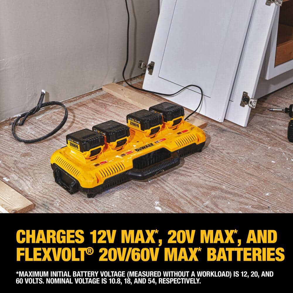 DEWALT 12V/20V/60V MAX 4-Port Lithium-Ion Battery Charger (4)