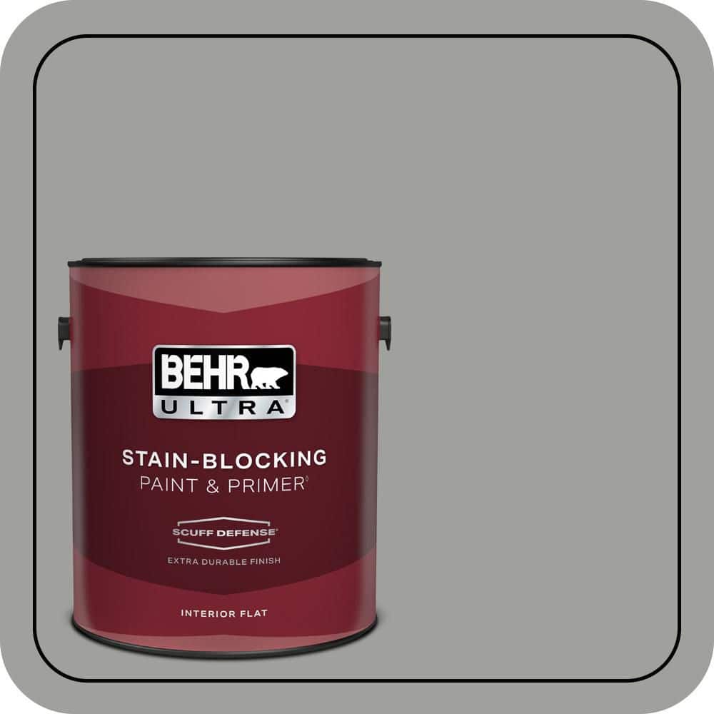BEHR ULTRA 1 gal. #MQ6-22 Gateway Gray Extra Durable Flat Interior Paint & Primer