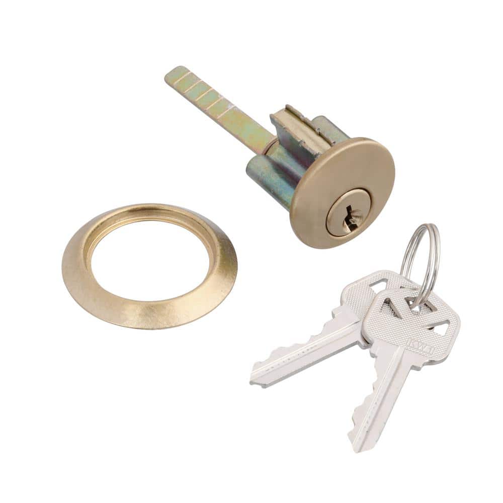 Prime-Line Jimmy-Resistant Deadlock, Diecast, Brass Color, Angle Strike, Single Cylinder (3)