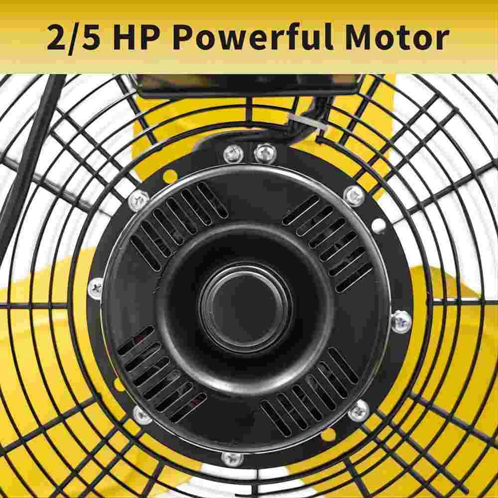 Deeshe 7900 CFM 24 in. Roll-About Tilt Stand Fan with Ball Bearing Powerful 2/5HP Motor, 9 ft. Power Cord, 180° Tilting (3)