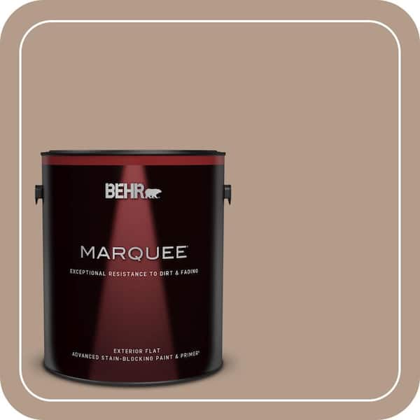 BEHR MARQUEE 1 gal. #PMD-77 Rich Taupe Flat Exterior Paint & Primer (2)