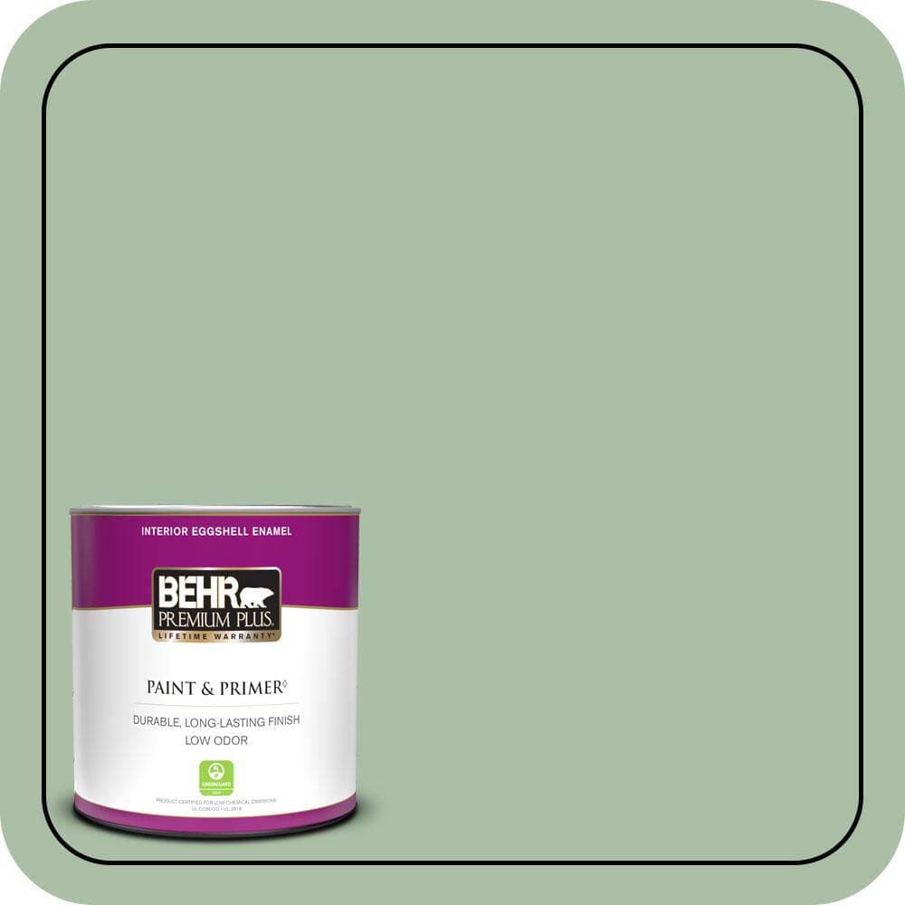 BEHR PREMIUM PLUS #S400-4 Azalea Leaf Enamel Low Odor & Primer