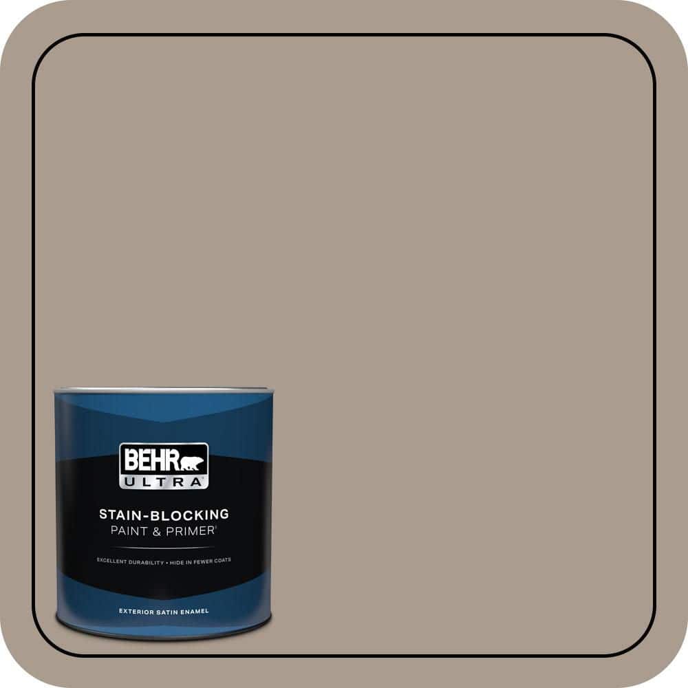 BEHR ULTRA 1 qt. #N210-4 Espresso Martini Satin Enamel Exterior Paint & Primer