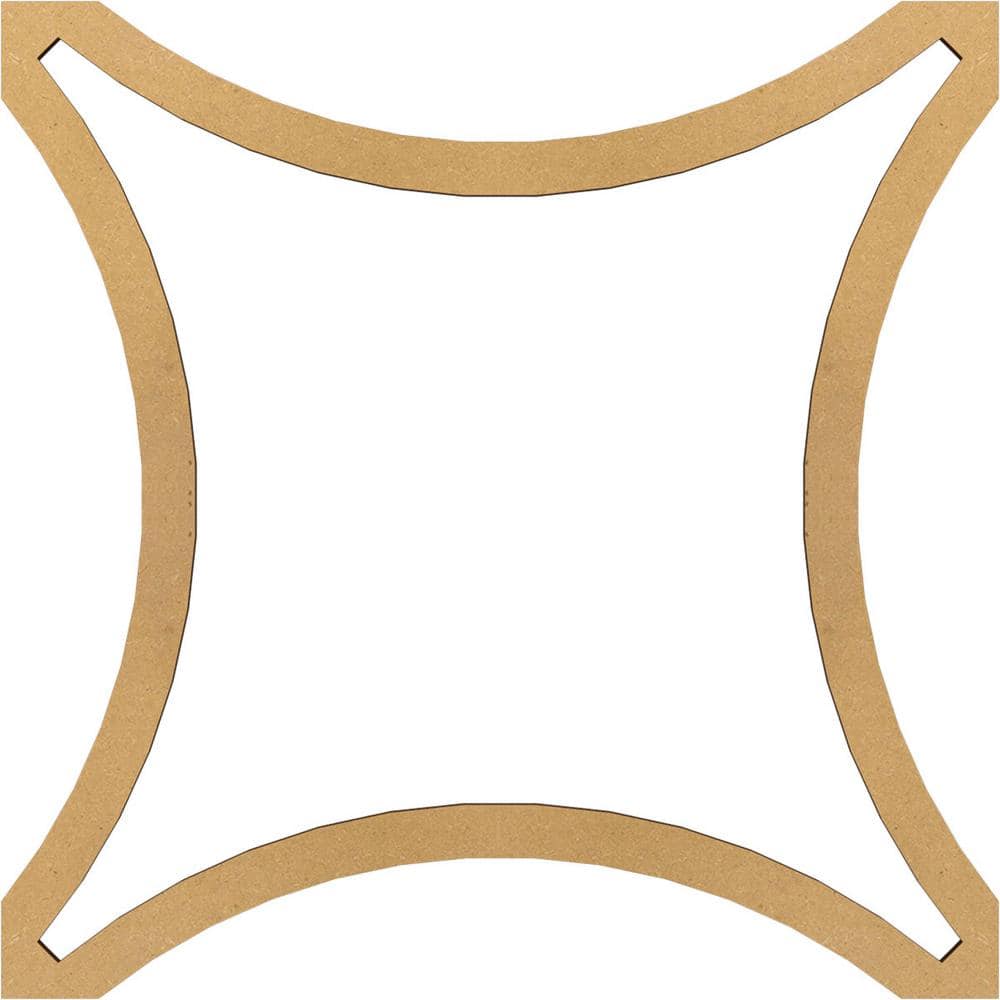Ekena Millwork Large Lilley Fretwork 3/8 in. x 4 ft. x 4 ft. Brown Wood Decorative Wall Paneling 1-Pack (1)