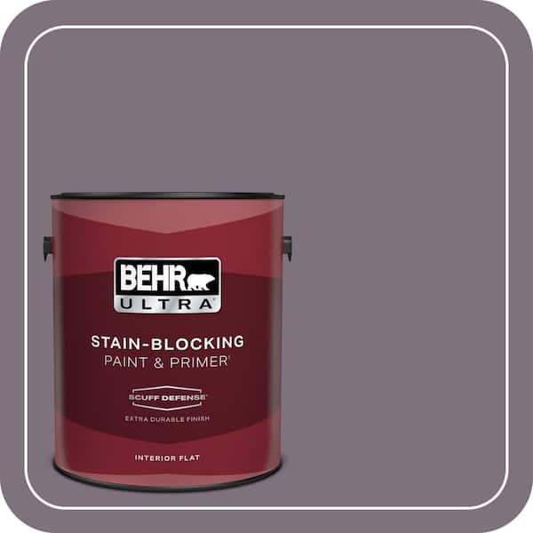 BEHR ULTRA 1 gal. #N100-5 Plush Velvet Extra Durable Flat Interior Paint & Primer (2)