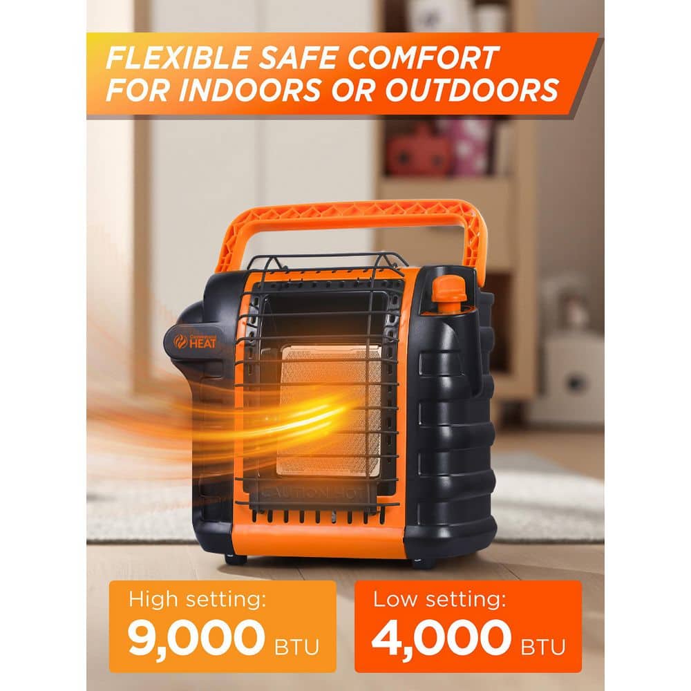 Unbranded 9000 BTU Space Heater Propane Radiant Heater for Outdoor Use, CHP9000O, Orange (2)