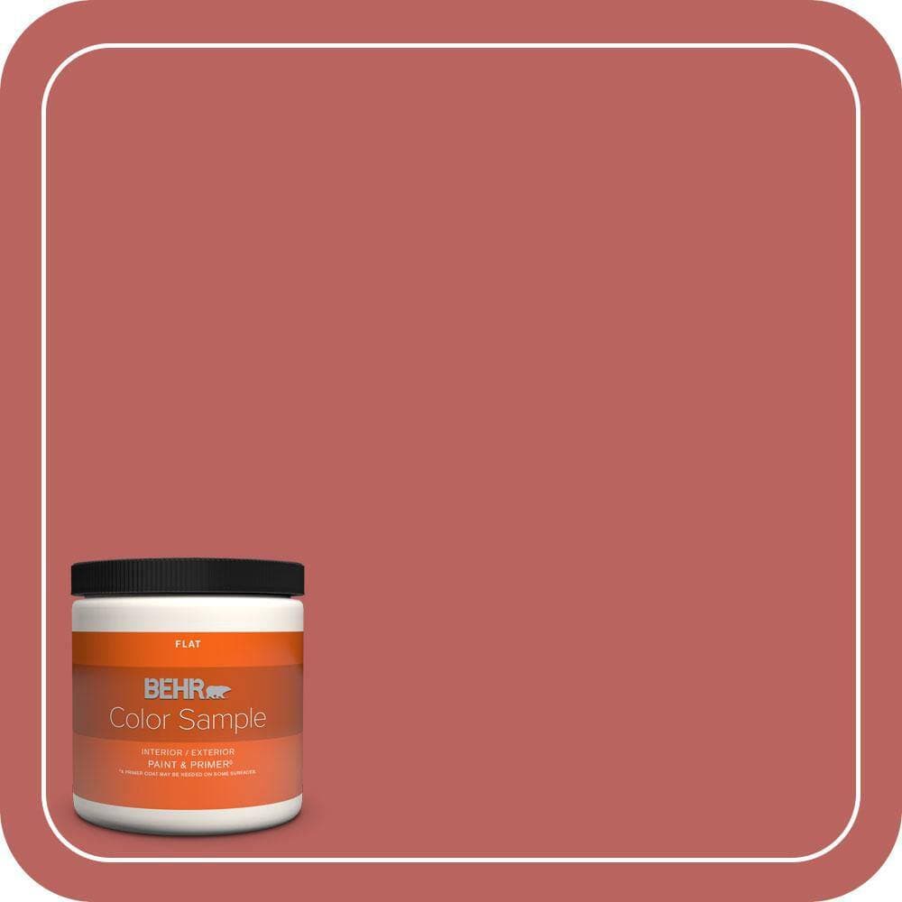 BEHR PREMIUM PLUS #170D-6 Rose Wine Flat Interior/Exterior Paint & Primer Color Sample (1)