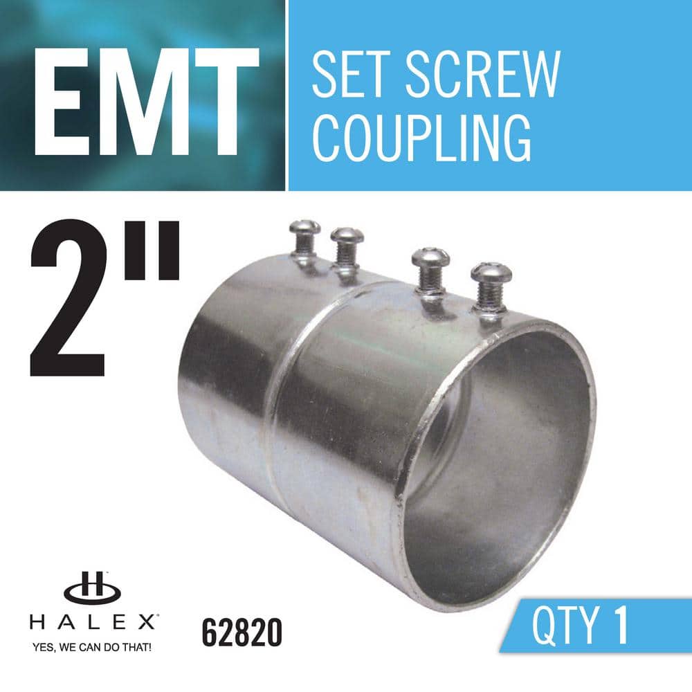 Halex 2 in. Electrical Metallic Tube (EMT) Set-Screw Coupling (3)
