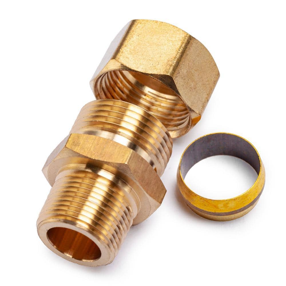 LTWFITTING 5/8 in. O.D. Comp x 3/8 in. MIP Brass Compression Adapter Fitting (5-Pack) (2)