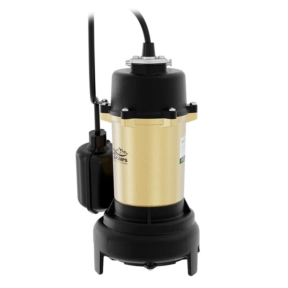 K2 3/4 HP Heavy-Duty Cast Iron Effluent Septic Pump with Tethered Switch (3)