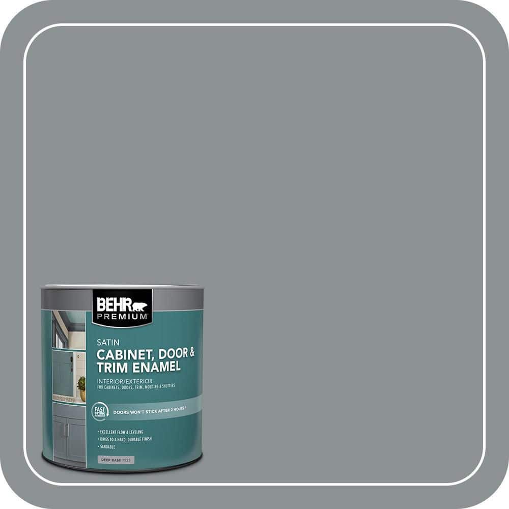 BEHR PREMIUM 1 qt. #SC-125 Stonehedge Satin Enamel Interior/Exterior Cabinet, Door & Trim Paint (1)