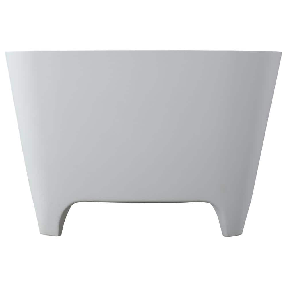Barclay Products Tristan Stone Resin Flatbottom Rectangular Bathtub Glossy White (4)