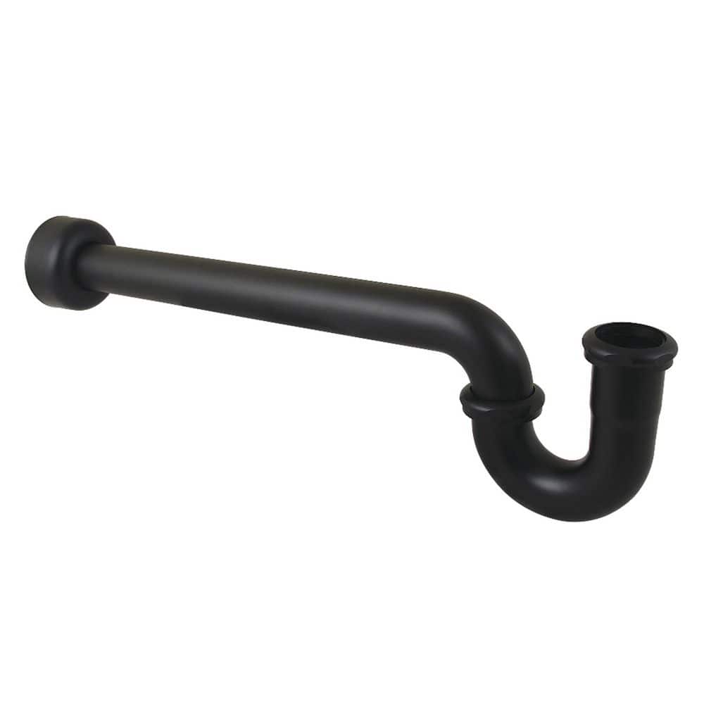 Kingston Brass Trimscape 1-1/2 in. 18-Gauge Brass Decor P-Trap in Matte Black (1)
