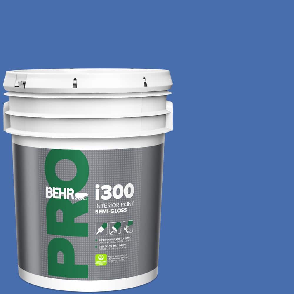 BEHR PRO 5 gal. #PPU15-05 New Age Blue Semi-Gloss Interior Paint